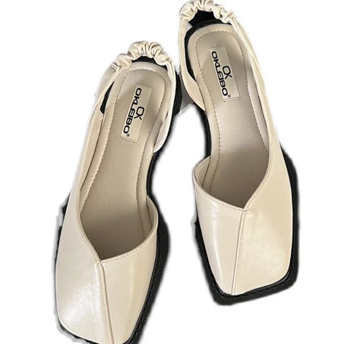 Woman Fashion Sandals Casual PU Low Rubber Rome Square heel Flat Back Strap Toe - Picture 6 of 55