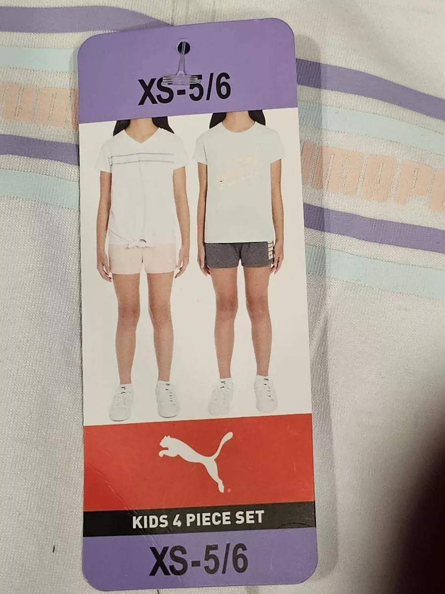 Puma shorts kids pink sales