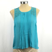 Nicole by Nicole Miller Sheer Tank Top Sz Medium NEW Hi-Lo Sleeveless Blouse