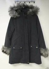 Together Fur Trim Parka Grey/blue Uk 12 Eu 38 Ln002 Cc 04