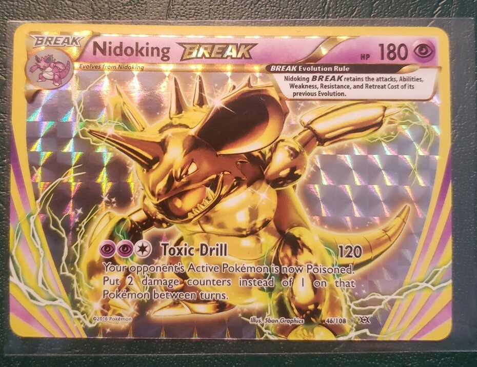 NIDOKING BREAK 46/108 XY Evolutions Ultra Rare Pokemon Card Near Mint - Mint