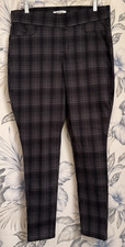 Nine West Women's Plaid Heidi Pull-on Skinny Stretch Comfy Pants Size 10 NWOT