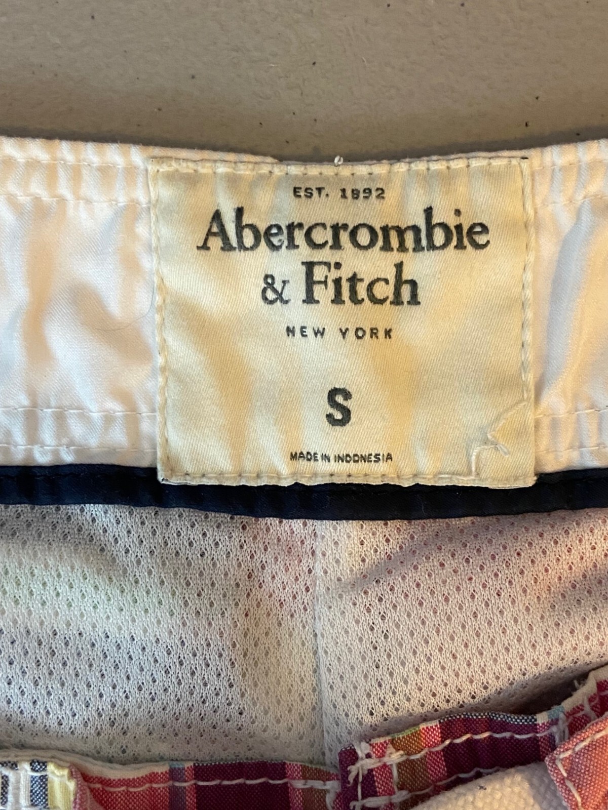 Abercrombie & Fitch Swim Trunks Mens Small Cargo Board Shorts Plaid Multicolor eBay