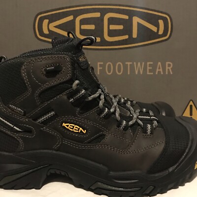 NEW KEEN Utility Men s Size 7.5 WIDE Braddock Steel Toe WP Work Boots 1011243