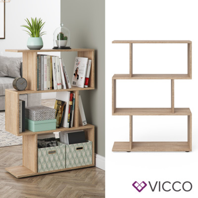 Raumteiler Regal Bücherregal Standregal Hochregal Wandregal LEVIO Sonoma Vicco