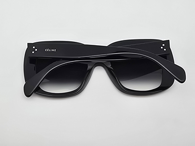 Celine CL41433/S 807 Black Frame Grey Gradient Lens Oversized Sunglasses w/ Case s-l400.jpg main image 2