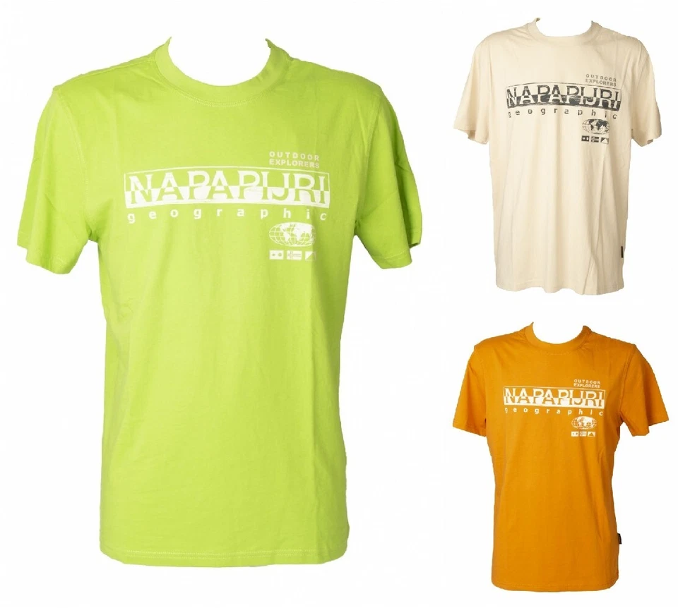 T-shirt homme NAPAPIJRI manches courtes col rond imprimé article NP0A4FT9 SEB SS - Photo 1/1