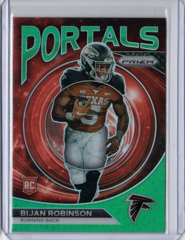 2023 Panini Prizm BIJAN ROBINSON Portals Silver RC Rookie Card #8 Falcons Texas