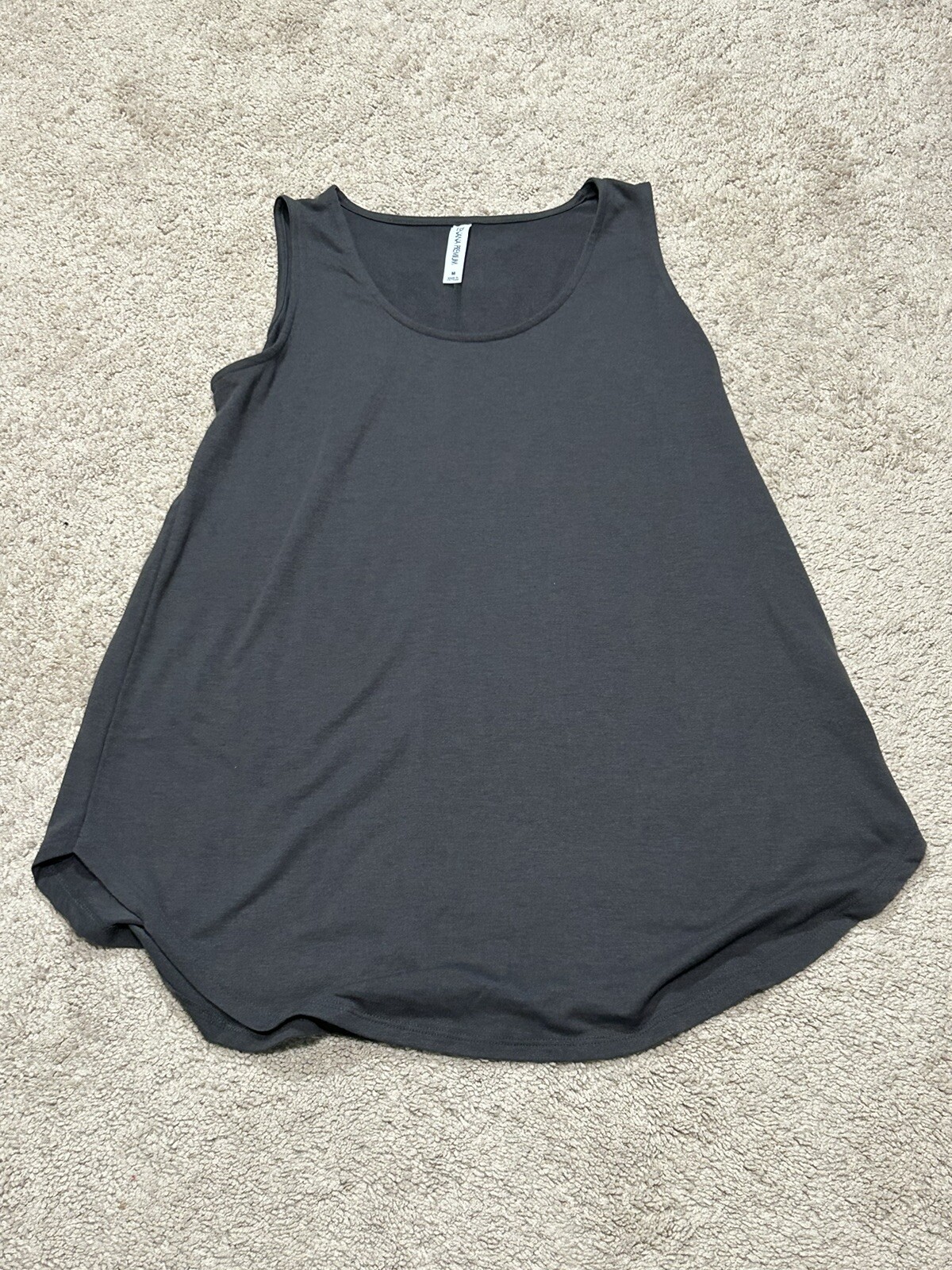 Zenana Premium Womens Shirt Size Medium Gray Soft Classic Casual Comfort