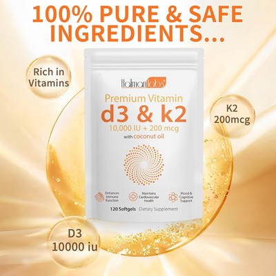 Vitamin D3 K2 Supplement 120 Softgel