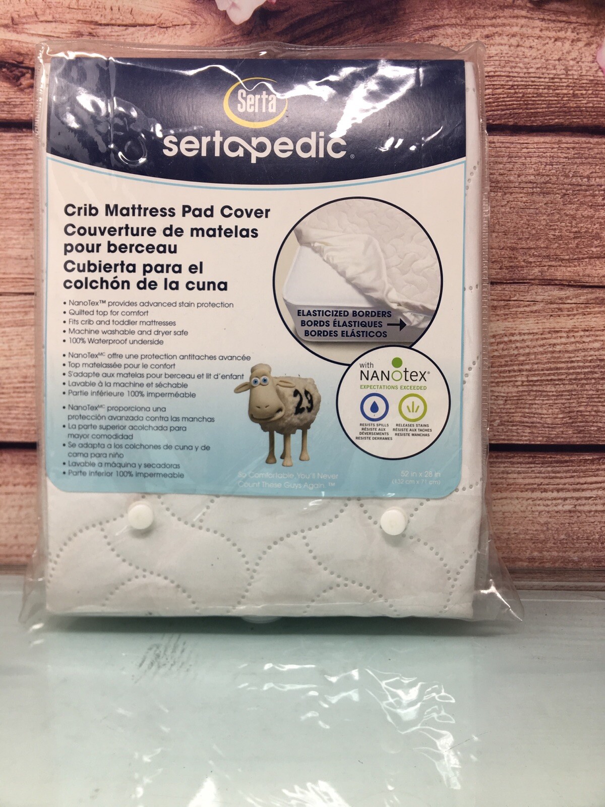 serta crib mattress pad