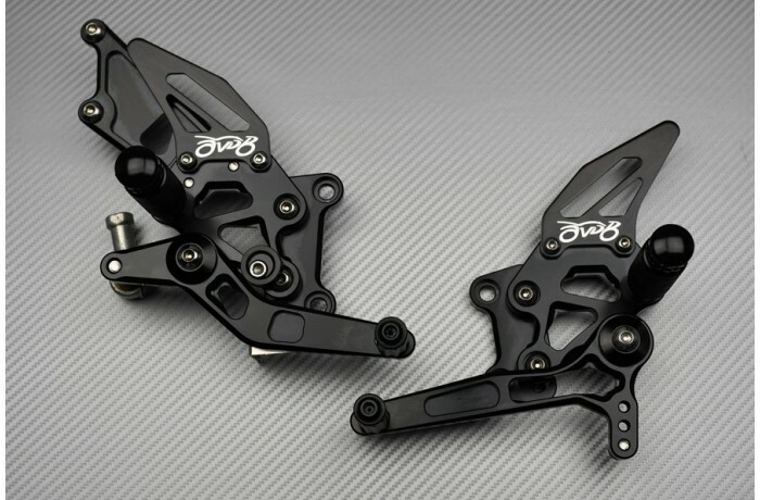 Commandes Reculées Racing Vertes KAWASAKI NINJA 250R 2008-2012 Repose-Pieds AVDB - 2