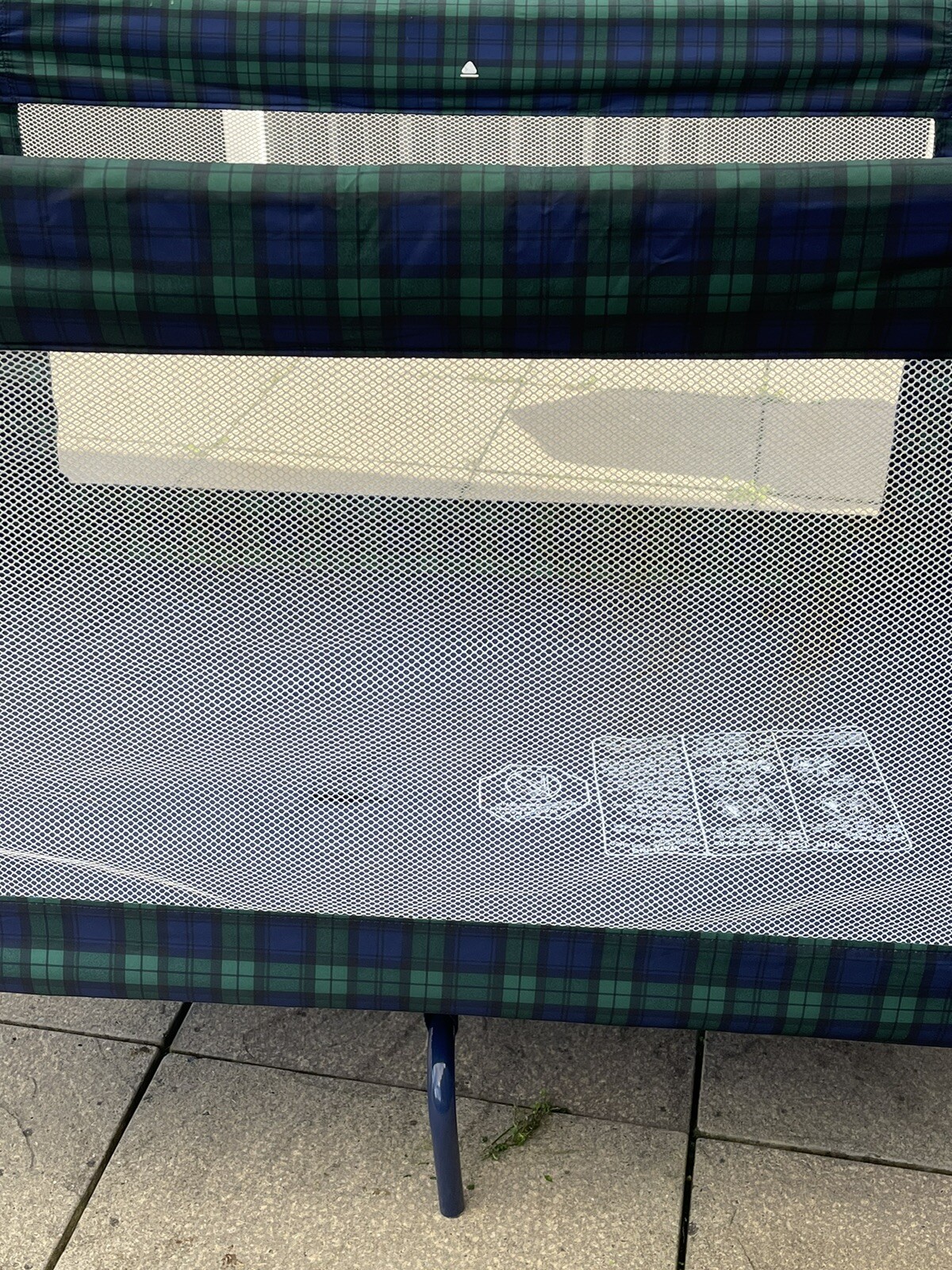 Mothercare Travel Cot and Playpenblue tartan design eBay