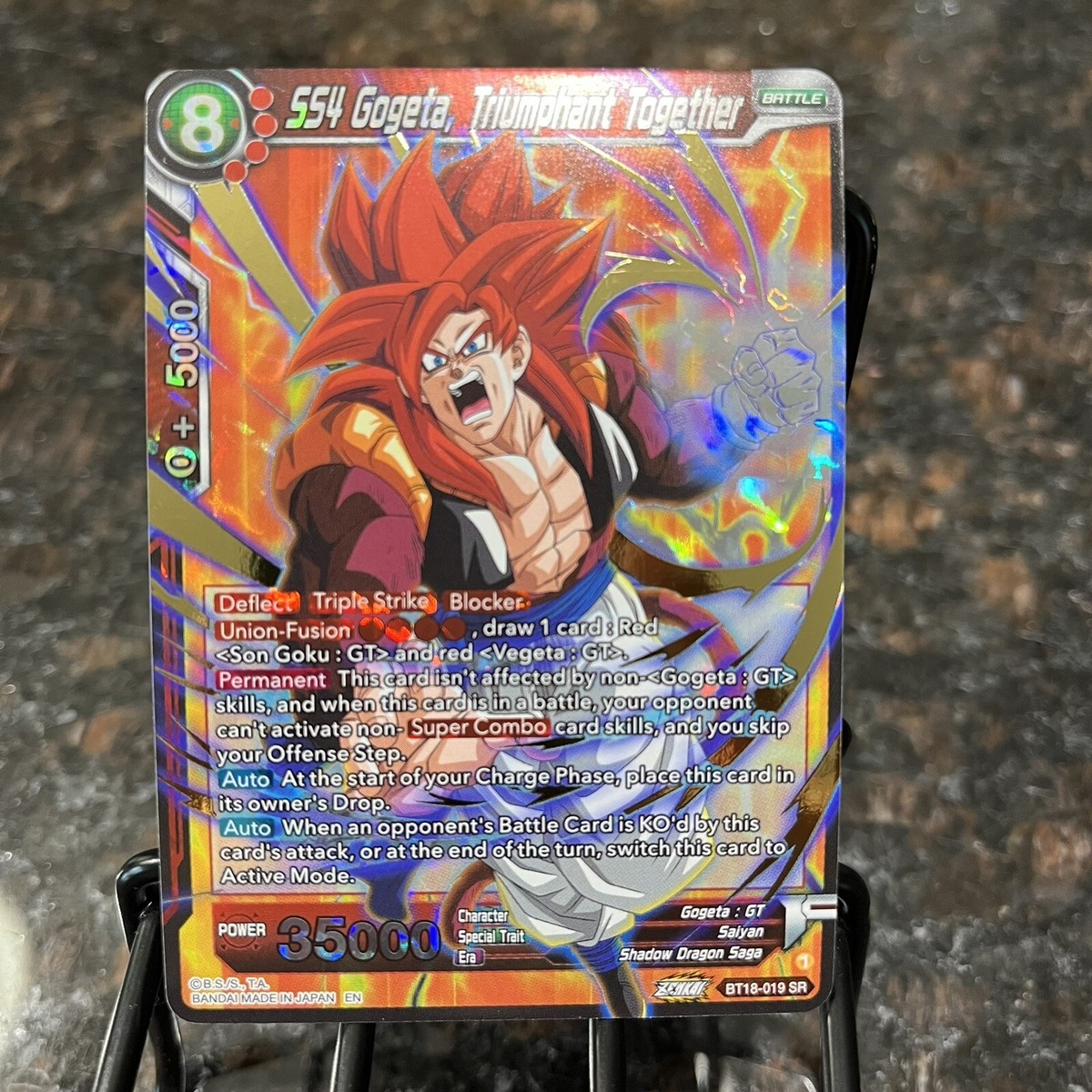 SS4 Gogeta Triumphant Together BT18-019 SR Foil Dragon Ball Super