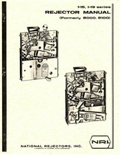 National Rejectors Vintage Manuals, Select Model. Reprint, CD or Thumb drive