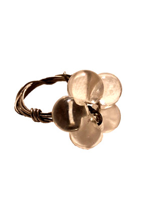 Vintage Undrilled Pools of Light Flower Ring