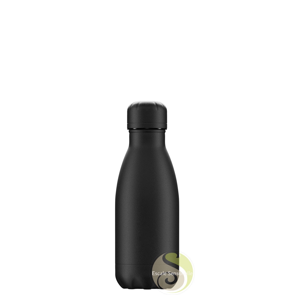 Bouteille isotherme 260 ml Chilly's gourde étanche double paroi noire mate