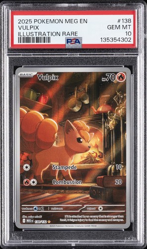 2025 POKEMON MEG EN-MEGA EVOLUTION ILLUSTRATION RARE #138 VULPIX PSA 10