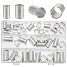 ROCKDIG 40PCS 4/0 3/0 2/0 1/0 Gauge Tinned Copper Wire Ferrules for Electrica...