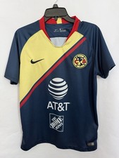 Club America Jersey Mens M Blue Yellow Liga MX Soccer Nike Dri-Fit 2018 Sash