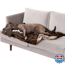 Furhaven Waterproof Throw Blanket For Dogs Indoor Cats Washable - Two-Tone Luxe