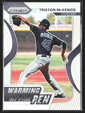 2020 Panini Prizm #WIP-9 Triston McKenzie Warming in the Pen Silver Prizm