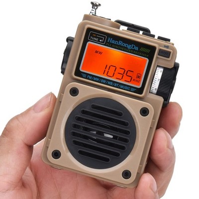 Radio, Bluetooth Speaker Support MicroSD Card, FM MW WB Shortwave Receiver wi...