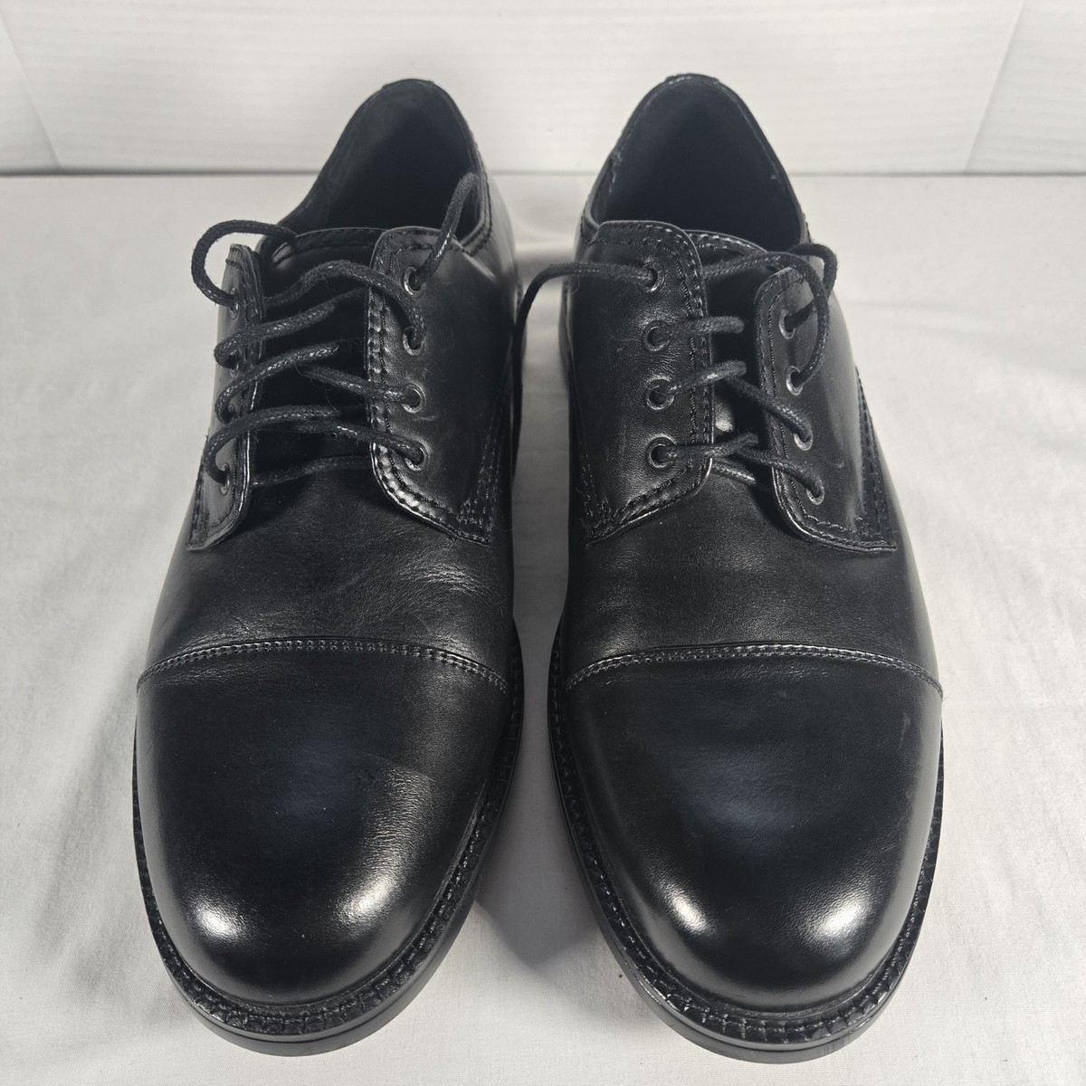 Thom McAn Classic Black Leather Men\'s Cap Toe Oxford Dress Shoes Size 9 Thom McAn Dress Shoes Mens 10 Karlov Oxford Black Leather  main image 4