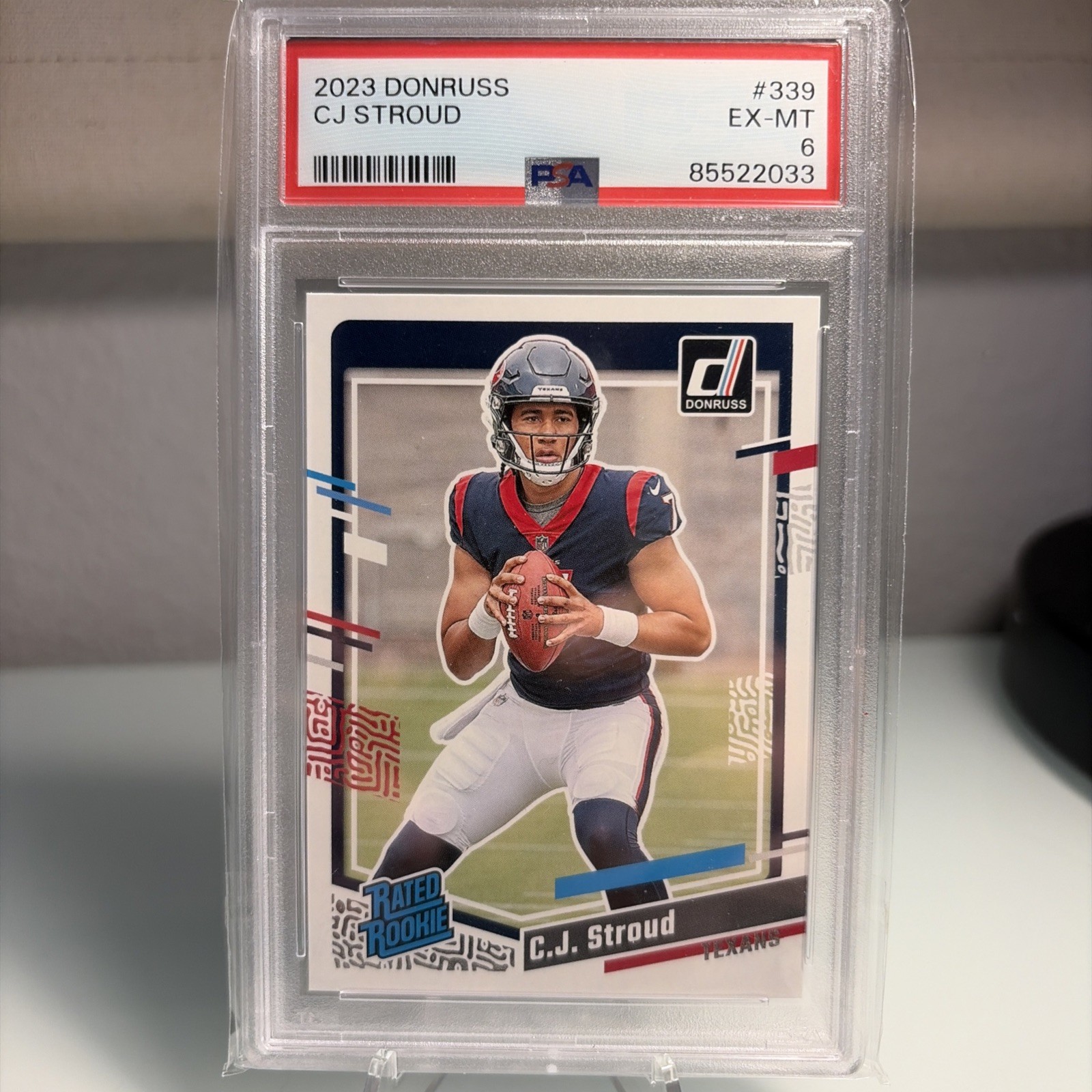 2023 Donruss CJ Stroud #339 PSA 6 view 1