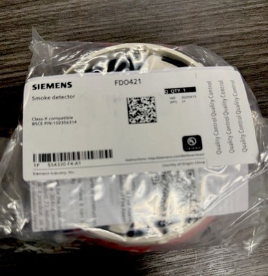 Siemens FDO421 Smoke Detector Class-X  P/N 102356314 / New Sealed Package
