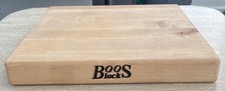 Tabla de cortar BOOS BLOCK NUEVA RARA cuadrada roca dura arce 12x12x1,5 logotipo SODEXO