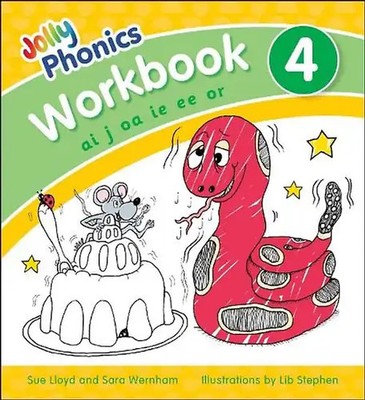 Jolly Phonics Workbook 4: in Precursive Letters (British English edition) (Jolly