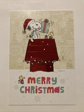 Hallmark Peanuts "Snoopy & Co" Merry Christmas Greeting Card (+Envelope 5x7").