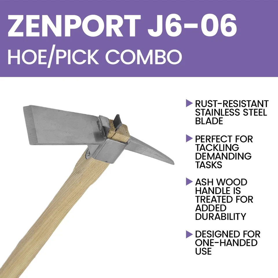 Azada de plantación Zenport J6-06 con púa, hoja de acero inoxidable de 2,5 pulgadas - Paquete de 3 Foto 4 de 4