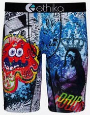 Ethika DRIP DOWN Large Graffiti Camera Lady w/ Crown Long Boxer Briefs L