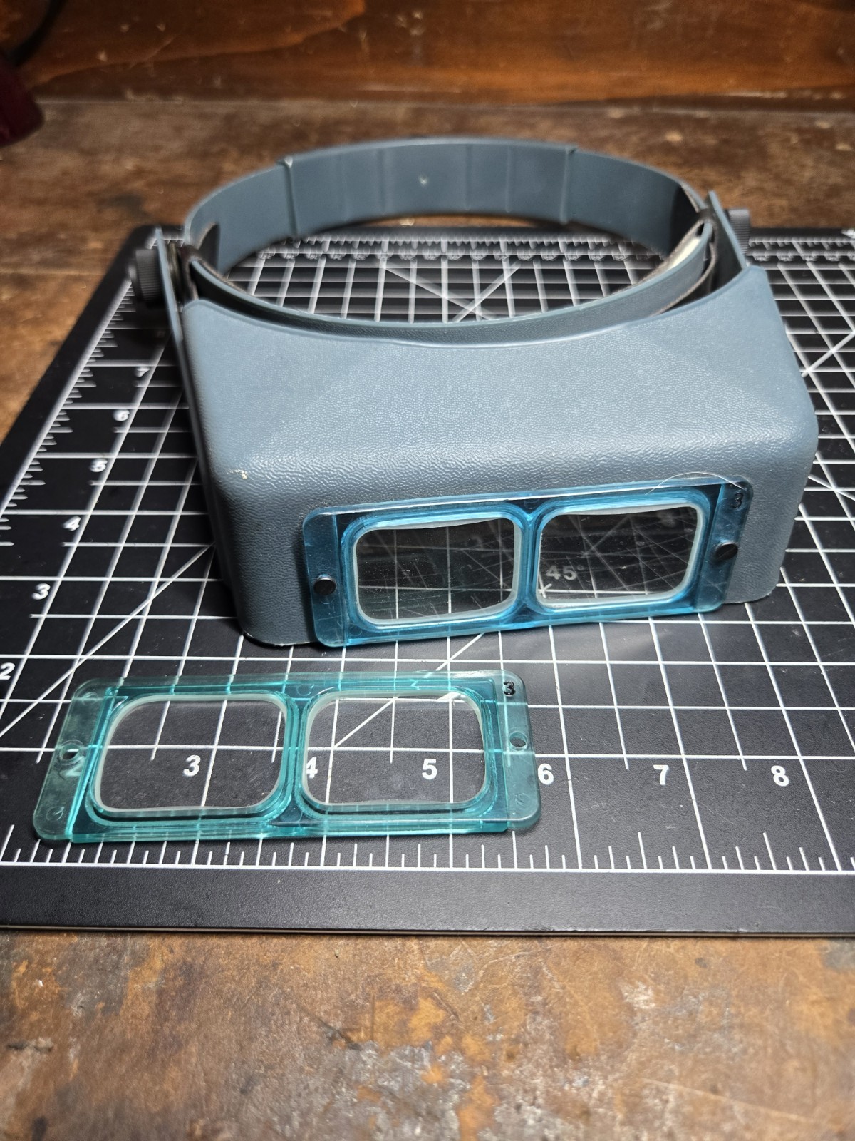 Donegan Optical Opti Visor DA-3 Headband Magnifier Vintage USA Made jeweler