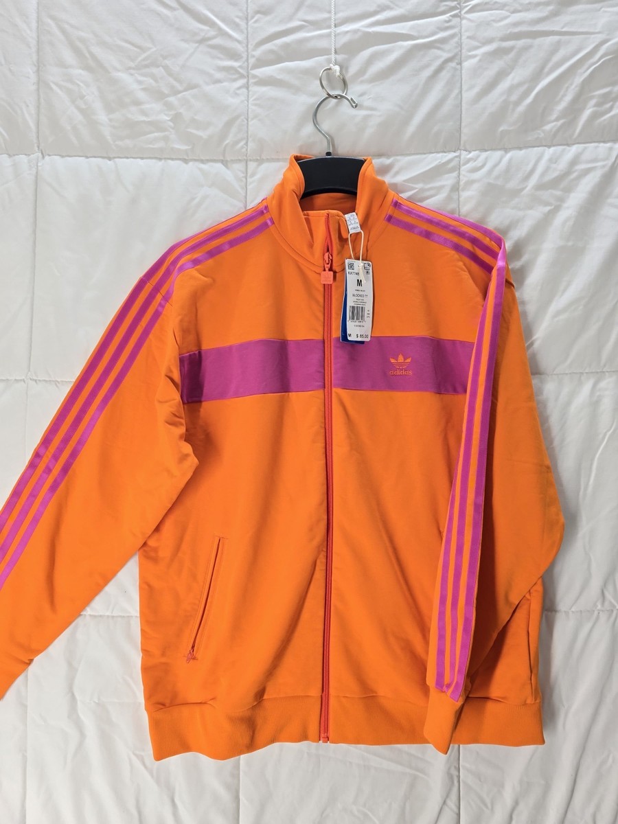 adidas Originals Blocked TT Full-Zip Track Jacket Orange Purple