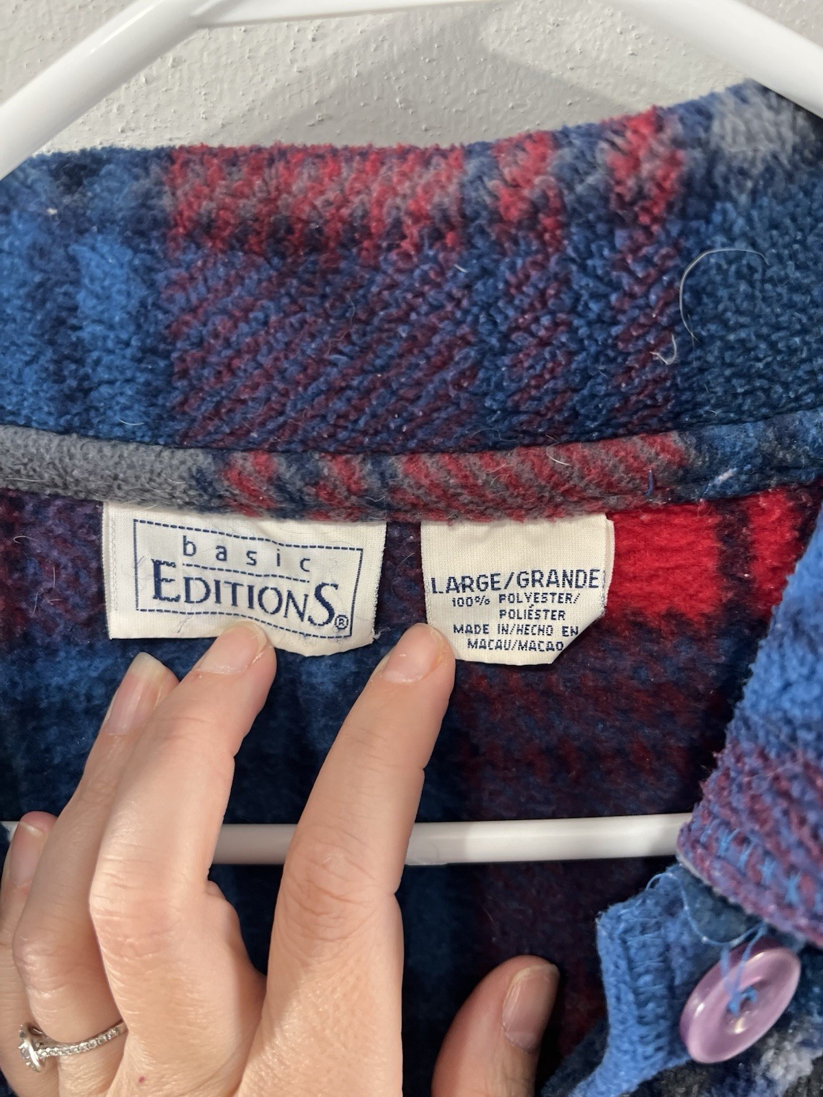 vintage Basic Editions fleece button-up coat Large - image 2