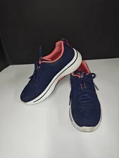 Skechers Go Walk Sneaker Shoes Womens 6 Blue & Pink Arch Fit Air-Cooled Ultra Go