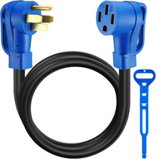6Ft 50 Amp RV/EV Extension Cord Compatible with NEMA 14-50P to 14-50R ETL List 4