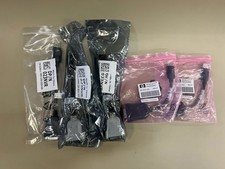  LOT OF 5 Genuine DisplayPort to DVI Adapters Black New MIXED MAJOR BRANDS