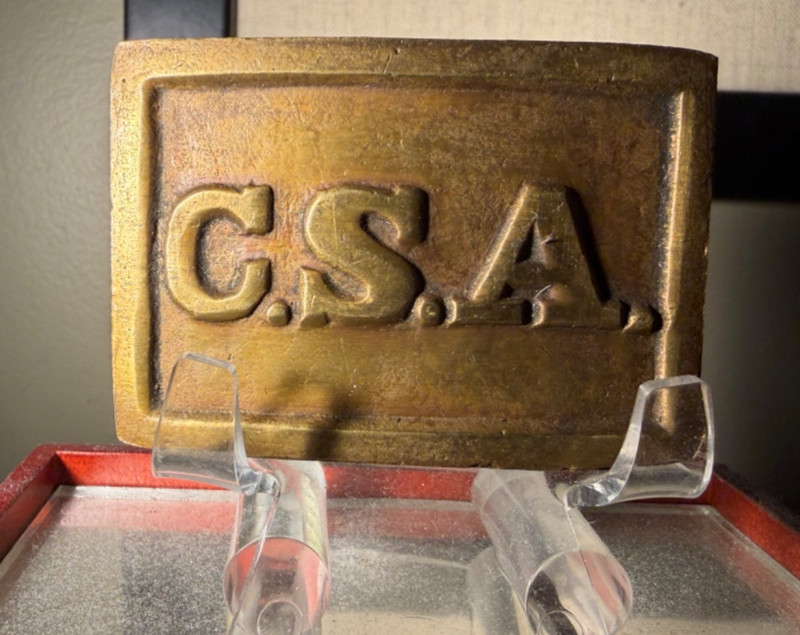Original Authentic Civil War Confederate CSA Buckle Plate From Gettysburg RARE! 