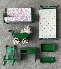 Sylvanian Family LOT Deluxe Family House Dollhouse Furniture 1985 Epoch