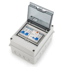 2 Way-Garage Consumer Unit Enclosure Fuse Box C16 30mA RCD MCB Fuse Box