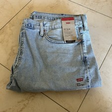 Levis 511 Slim Fit Stretch 40x36 Denim Jeans Zip Fly Tan Blue 69.50