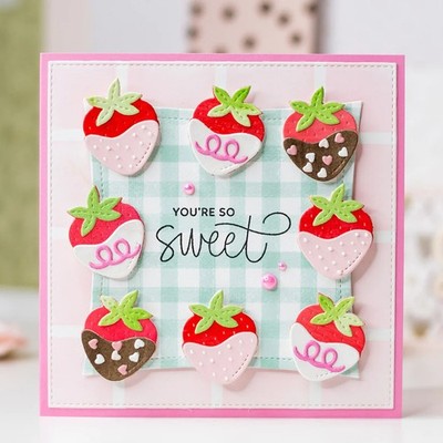 Erdbeerbeecher Stanzformen Metall Cutting Dies Scrapbooking Stanzschablone DIY