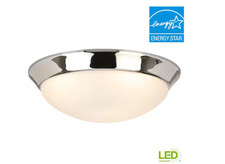 Hampton Bay Chelwood 13 in. Chrome Selectable LED Flush Mount  IYG8011L-4/CR
