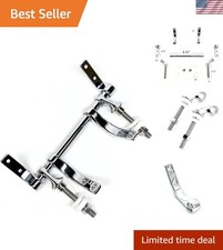 Modern Polished Chrome Toilet Seat Hinge Hardware Kit   Fits All Standard Seats