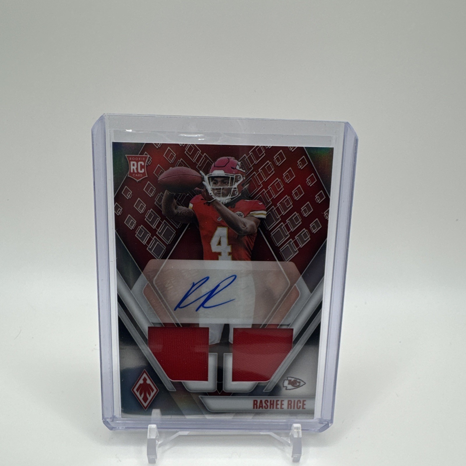 Rashee Rice Panini National Treasures Rookie Signatures Field Pass #RR Holo Silver
