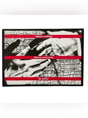 Barbara Kruger: 'Admit nothing Blame everyone Be bitter' Photograph Postcard
